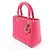 Christian Dior Lady Dior Medium Cannage Leather 2Way Handbag in Pink - vista 4