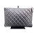 Chanel Clutch Caviar Medium Silver Clutch Black - vista 3
