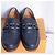 Mocassini Louis Vuitton in pelle blu navy - vista 2