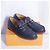Mocassini Louis Vuitton in pelle blu navy - vista 4