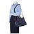 Burberry Borsa Tote in pelle blu navy con occhielli e stemma argento - vista 25