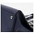 Burberry Borsa Tote in pelle blu navy con occhielli e stemma argento - vista 9