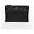 Chanel Classic New Medium Clutch aus Lammleder Schwarz mit silberner Hardware - Ansicht 2