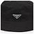 Prada Cappello a Secchi Unisex a Righe con Logo Triangle Nero - vista 2