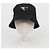 Prada Cappello a Secchi Unisex a Righe con Logo Triangle Nero - vista 7