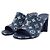 Louis Vuitton Mules e sandali slide in denim monogram per donna - vista 3