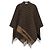 Fendi Mantella in lana e cashmere FF marrone