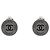Chanel Orecchini CC Round Plate Silver