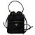 Prada Bolso Bucket de Nylon con Logo Triangular y Cordón Negro