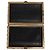 Dolce & Gabbana Clutch da sera in velluto nero con cornice dorata - vista 7