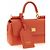 Dolce & Gabbana Borsa in pelle di vitello arancione - vista 3