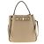 Tory Burch Bolsa de couro de vaca bege
