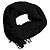 Dolce & Gabbana Sciarpa Foulard in Lana Nera con Frange - vista 3