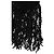 Dolce & Gabbana Sciarpa Foulard in Lana Nera con Frange - vista 4