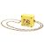 Dolce & Gabbana Custodia Airpods gialla con placca logo DG e catena dorata - vista 3