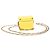 Dolce & Gabbana Custodia Airpods gialla con placca logo DG e catena dorata - vista 4