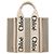 Borsa Woody Canvas Tote Chloé marrone