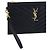 Autre Marque Clutch Bos Taurus in pelle di vitello nera - vista 3