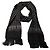 Dolce & Gabbana Sciarpa scialle in seta nera con frange Crown