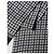 Dolce & Gabbana Foulard x Sciarpa in seta nera con motivi geometrici e frange - vista 3