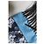Dolce & Gabbana Sciarpa in seta con motivo floreale nero e blu e frange - vista 4