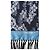 Dolce & Gabbana Sciarpa in seta con motivo floreale nero e blu e frange - vista 5
