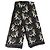 Dolce & Gabbana Sciarpa frangiata con stampa cane in lana modal nera