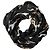Dolce & Gabbana Sciarpa frangiata con stampa cane in lana modal nera - vista 3