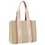 Chloé Borsa a tracolla in lino marrone - vista 3