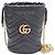 Gucci Mini borsa secchiello GG Marmont Chevron con catena dorata - vista 8