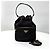 Prada Borsa bucket a tracolla Triangle Logo in Re-nylon Nero - vista 9