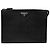 Prada Clutch in Saffiano con logo Triangle Nero