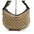 Gucci Borsa a tracolla a mezzaluna a righe con logo GG - vista 2