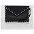Valentino Clutch Rockstud Envelope in pelle nera - vista 2