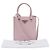 Prada Borsa Tote piccola in pelle spazzolata con logo Triangle Alabaster Pink