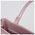 Prada Borsa Tote piccola in pelle spazzolata con logo Triangle Alabaster Pink - vista 12