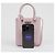 Prada Borsa Tote piccola in pelle spazzolata con logo Triangle Alabaster Pink - vista 17