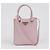 Prada Borsa Tote piccola in pelle spazzolata con logo Triangle Alabaster Pink - vista 2