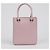 Prada Borsa Tote piccola in pelle spazzolata con logo Triangle Alabaster Pink - vista 4