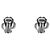 Orecchini Dior CD Logo Argentati - vista 3