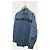 Balenciaga Giacca sovracamicia in denim azzurro con logo ricamato - vista 2