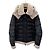 Moncler Lammfelljacke Senf Schwarz