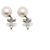 Chanel Orecchini Season Silver Crystal CC Logo Pearl Drop - vista 4