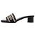 Dior Mule Slipper Dway Heel Slide in cotone ricamato Deep Blue da donna