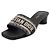 Dior Mule Slipper Dway Heel Slide in cotone ricamato Deep Blue da donna - vista 2