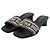 Dior Mule Slipper Dway Heel Slide in cotone ricamato Deep Blue da donna - vista 3