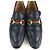 Mocassini Gucci Horsebit Web in pelle marrone - vista 3