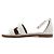Hermès Sandali con cinturino Santorini da donna, bianco - vista 4