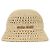 Miu Miu Beige Cognac gewebter Stoff-Bucket-Hat