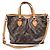 Louis Vuitton Monogram Palermo PM Borsa Tote Marrone - vista 3